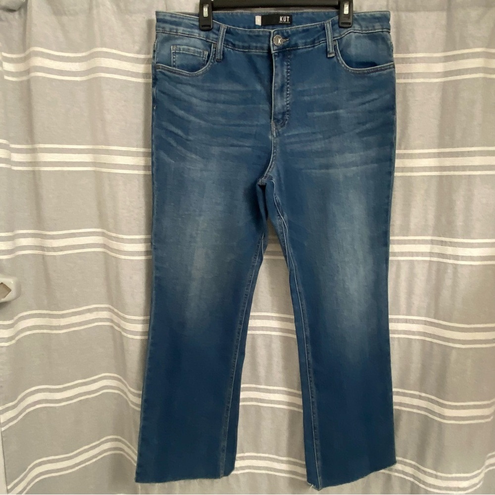 KUT FROM THE KLOTH / Kelsey High Rise Fab Ab Ankle Flare Jeans Size 16